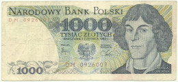 POLAND - 1000 Zlotych - 1982 - Pick 146.c - Série DM - Narodowy Bank Polski - 1.000 - Poland