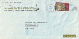 Israel - Airmail Letter - Hebrew University Of Jerusalem - To Germany - 1978 (67462) - Covers & Documents