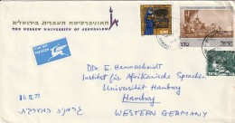 Israel - Airmail Letter - Hebrew University Of Jerusalem - To Germany - 1977 (67463) - Briefe U. Dokumente