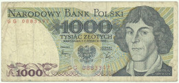 POLAND - 1000 Zlotych - 1982 - Pick 146.c - Série GG - Narodowy Bank Polski - 1.000 - Pologne