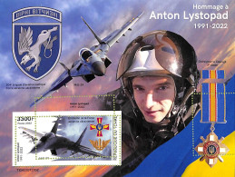 A9535 - TCHAD -  ERROR MISPERF Stamp Sheet - 2022 - Pilot Anton Lystopad - Militaria