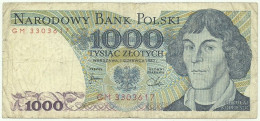 POLAND - 1000 Zlotych - 1982 - Pick 146.c - Série GM - Narodowy Bank Polski - 1.000 - Poland