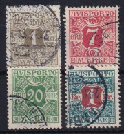 DENMARK 1914 - Canceled - Mi 1Y, 3Y, 5Y, 8Y - Newspaper Tax Stamps - Portomarken