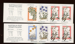 ALPINE. WILD FLOWERS. Fleurs. Blumen  . 2 Booklets - Postzegelboekjes