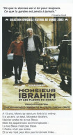 Monsieur Ibrahim Et Les Fleurs Du Coran 2003 Omar Sharif François Dupeyron Recto Verso Etat Neuf - Bioscoopreclame