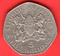 Kenia - Kenya - 1985 - 5 Shillings - SPL/XF - Come Da Foto - Kenia