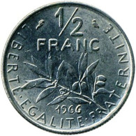 France - 1966 - KM 931 - 1/2 Franc - XF - 1/2 Franc