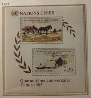 Nations Unies Genève 1985 / Yvert Bloc Feuillet N°3 / ** - Nuovi