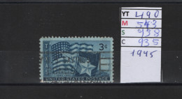 PRIX FIXE Obl 490 YT 543 MIC 938 SCO 935 GIB Drapeaux Texas  Et U E A  1945 Etats Unis 58A/04 - Oblitérés