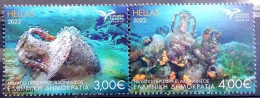 Greece 2023, Euromed - Festivals, MNH Stamps Strip - Ungebraucht