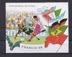 CUBA 1998 BLOC N°152 OBLITERE FOOTBALL - Blocs-feuillets