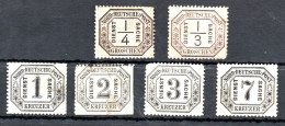 Timbres Service - CONFÉDÉRATION ALLEMAGNE DU NORD - YT N° 1 2 6/8 - Année 1859 - Mint