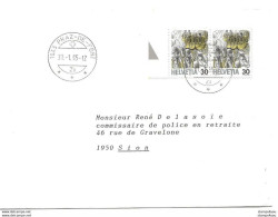 215 - 22 - Enveloppe Envoyée De Praz-de-Fort (Valais) 1995 - Storia Postale