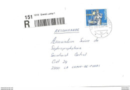 215 - 24 - Enveloppe Recommandé Envoyée De Grand-Lancy 1996 - Brieven En Documenten