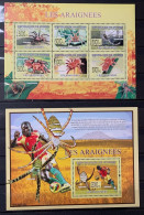 Guinea 2009, Spiders, Two MNH S/S - Guinée (1958-...)