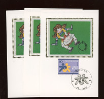 1984. Souvenir Sur Soie. Chiro Jeugd.   Jeunesse. Philatelic Club De Binche - Brieven En Documenten