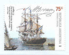 ARGENTINA 2007 HOMAGE TO ALTE. GUILLERMO BROWN SAILING SHIPS MNH MICHEL 3105 - Unused Stamps