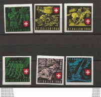 406 - 51 - 6 Timbres Non-dentelés Neufs "Meisterschaft St Gallen 1944" - Vignettes