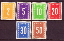 Israele 1949 Segnatasse Y.T.S6/11 **/MNH VF - Timbres-taxe