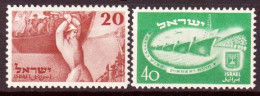 Israele 1950 Y.T.29/30 **/MNH VF - Ungebraucht (mit Tabs)