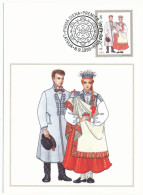 Mi 407 Maximum Card / Tradional Costumes Nīca - Latvia - Lettonie