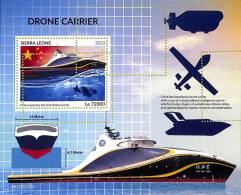 A9415 - SIERRA LEONE -  ERROR MISPERF Stamp Sheet - 2022 - DRONE CARRIER - Sonstige (Luft)