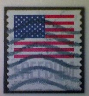 United States, Scott #5791, Used(o), 2023 Booklet, Freedom Flag, (63¢), Gray, Blue, And Red - Usados