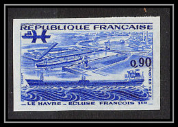 France N°1772 Le Havre écluse François 1er Bateaux Ship Tide Gate Essai Color Proof Non Dentelé Imperf ** MNH  - Farbtests 1945-…