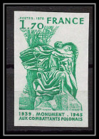 France N°2021 Monuments Aux Combattants Polonais (pologne Poland) Essai Trial Proof Non Dentelé ** Imperf 1978 - Essais De Couleur 1945-…