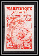 France N°2035 Floralies Internationales De La Martinique 1979 Fleur Flowers Essai Trial Proof Non Dentelé ** Imperf  - Essais De Couleur 1945-…