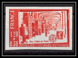 France N°2037 Journée Du Timbre 1979 Hôtel Des Postes De Paris Essai Trial Proof Non Dentelé ** Imperf - Pruebas De Colores 1945-…