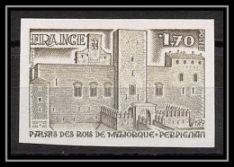 France N°2044 Palais Des Rois De Majorque Espana Spain Essai Trial Proof Non Dentelé ** Imperf 1978 - Essais De Couleur 1945-…