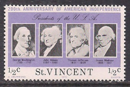 St Vincent 1976 QE2 1/2c  Anniv. American Indep.MNH SG 456 ( E410 ) - St.Vincent (...-1979)