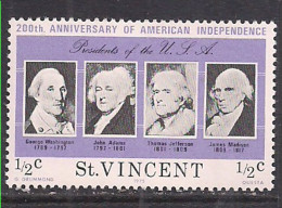 St Vincent 1976 QE2 1/2c  Anniv. American Indep.MNH SG 456 ( E518 ) - St.Vincent (...-1979)