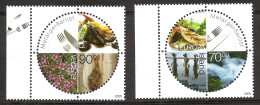 Islande Island 2005 N° 1030 / 1 ** Europa, Gastronomie, Fourchette, Poissons, Torrent, Thym, Fleurs, Morue Frites Salade - Nuevos