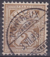 Ziffer 58B, 2 Rp.braunoliv  MONTREUX       1896 - Gebraucht