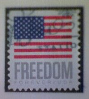 United States, Scott #5791, Used(o), 2023 Booklet, Freedom Flag, (63¢), Gray, Blue, And Red - Gebraucht