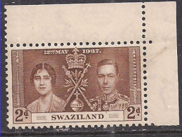 Swaziland 1937 KGV1 2d  Coronation MNH SG 26 ( L1386) - Swaziland (...-1967)