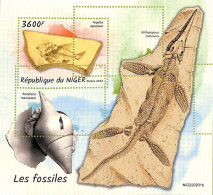A9220 - NIGER - ERROR MISPERF Stamp Sheet -  2022 - Fossils - Fossielen