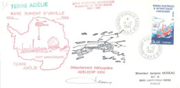 AUSTRALIAN ANTARCTIC TERRITORY - 1986, SPECIAL STAMP COVER SIGNED BY ADELICOP XXIV SENT TO FRANCE. - Covers & Documents