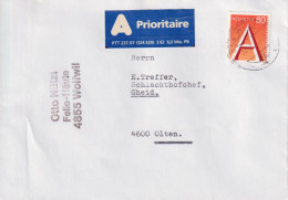 A Post Brief  "Nützi, Felle/Häute, Wolfwil"       1993 - Briefe U. Dokumente