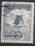 TCHECOSLOVAQUIE - 51es Championnats Nationaux De Ski, Sur Les Monts Tatras - Skieur - Used Stamps
