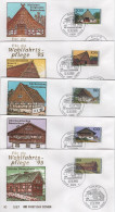 Germany Deutschland 1995 FDC X5 Fur Die Wohlfahrtspflege, Bauernhaus Bauernhause Farmhouse Farmhouses, Berlin - 1991-2000