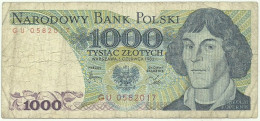 POLAND - 1000 Zlotych - 1982 - Pick 146.c - Série GU - Narodowy Bank Polski - 1.000 - Poland