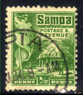 Samoa 1921 KGV 1/2d Green Native Hut Used SG 153 (L1470 ) - Samoa