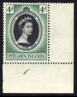 Pitcairn Island 1953 QE2 4d Coronation MM SG 17 ( J1304 ) - Pitcairn