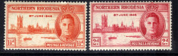 Northern Rhodesia 1946 KGV1 Set Victory SG 246 / 7 MM ( J781 ) - Northern Rhodesia (...-1963)