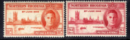 Northern Rhodesia 1946 KGV1 Set Victory SG 246 / 7 MM ( J777 ) - Rodesia Del Norte (...-1963)