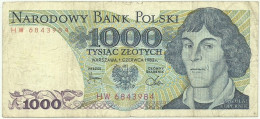 POLAND - 1000 Zlotych - 1982 - Pick 146.c - Série HW - Narodowy Bank Polski - 1.000 - Pologne