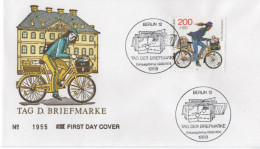 Germany Deutschland 1995 FDC Tag Der Briefmarke, Stamp Day, Velo Bicycle Bike Fahrrad, Postmann, Canceled In Berlin - 1991-2000